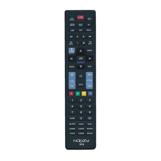 Τηλεχειριστήριο Noozy RC8 για Τηλεοράσεις Sony, Samsung, LG Άμεσης Αντικατάστασης χωρίς Προγραμματισμό